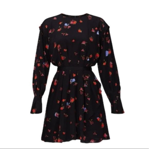 Jason Wu Floral Blouson Dress 100% Silk Sz 10 - Picture 8 of 10